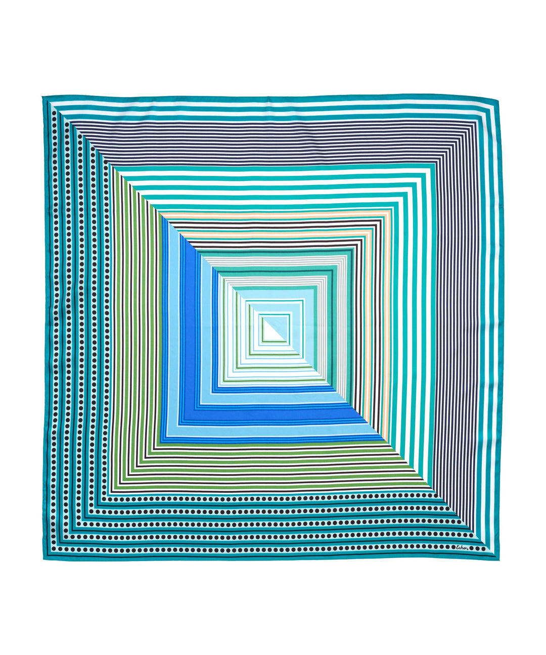 Stripe Vortex 35" Silk Square Scarf