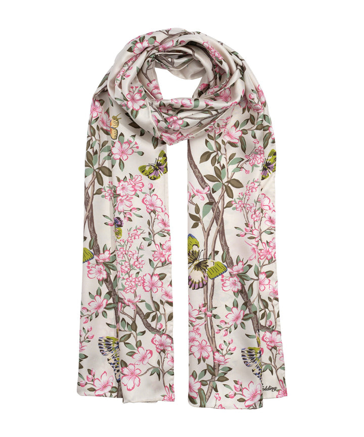 Spring Unfolding Silk Oblong Scarf