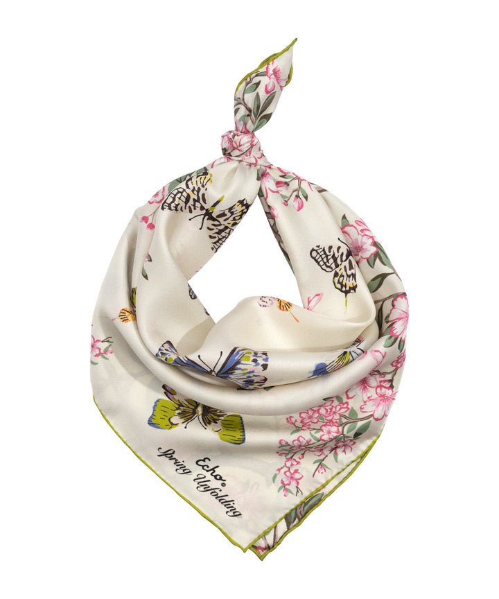 Spring Unfolding 23" Silk Bandana