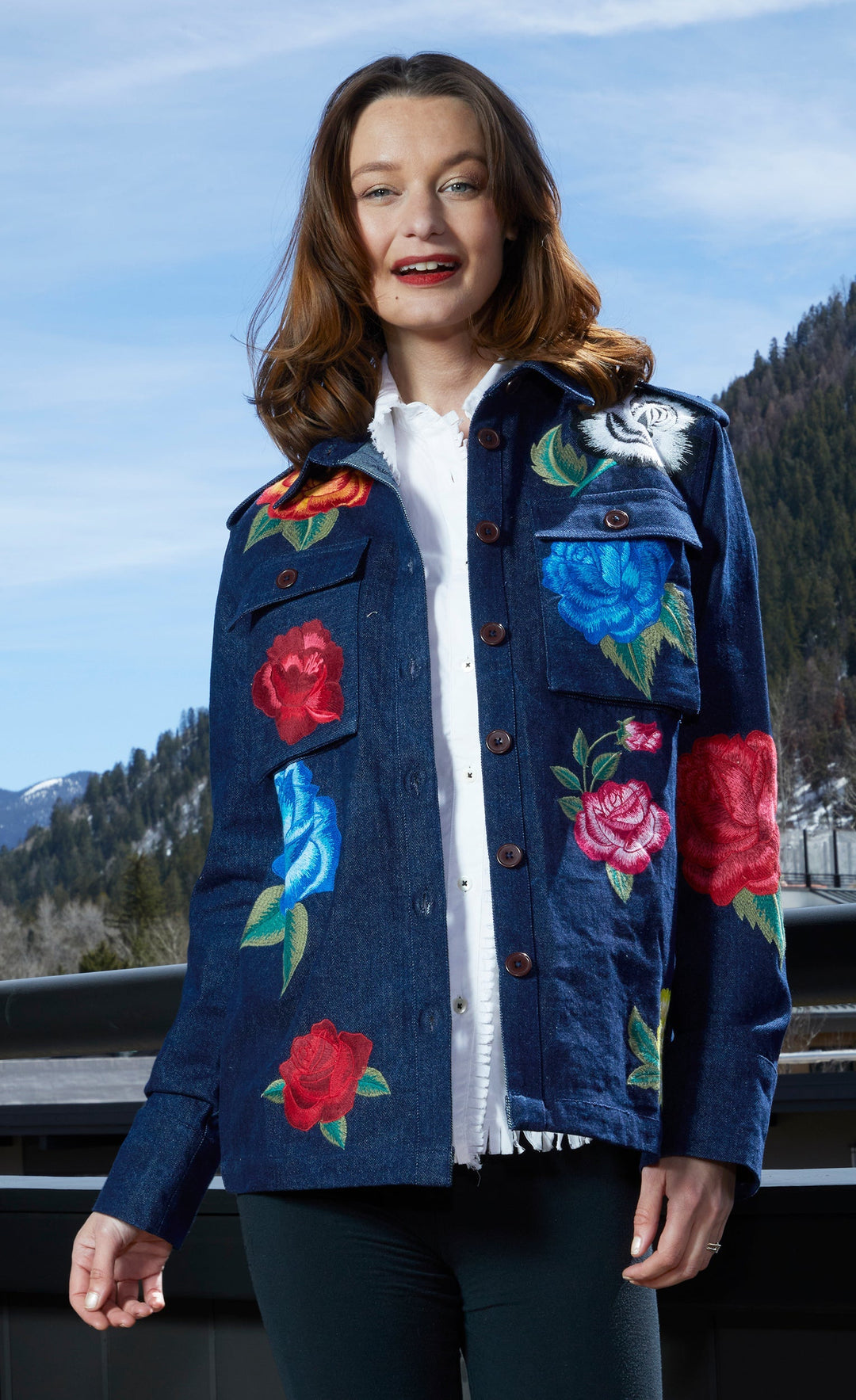 Embroidered Denim Jacket XS / 5600-DEN