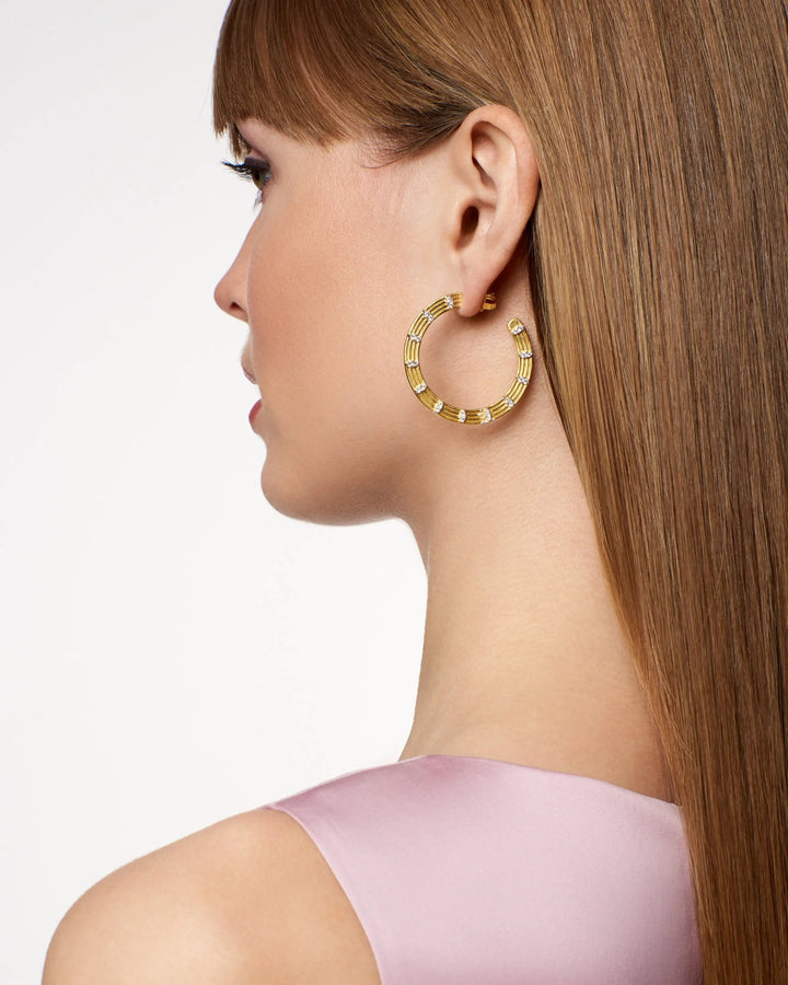  Fleur Bloom EMPIRE Wide Hoop Earrings Fleur Bloom Empire 