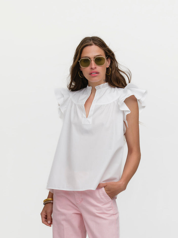 FLUTTER SLEEVE: THE RIGHT WHITE