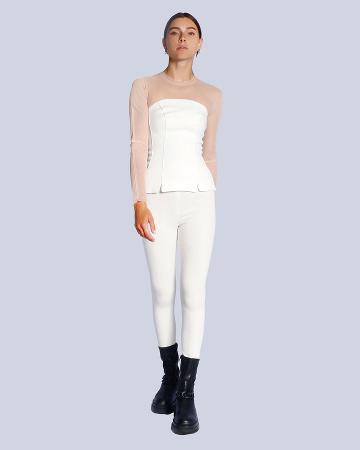 Maison Marie Saint Pierre | Top | GARANCE | White | Top | DANTON | Blossom | Leggings | HERVE | White