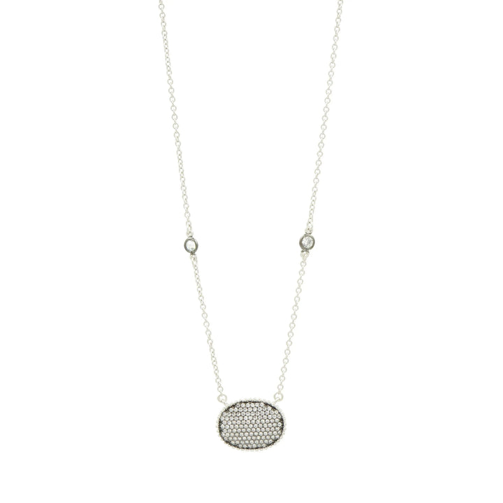 Signature Pav Oval Disc Pendant - FREIDA ROTHMAN