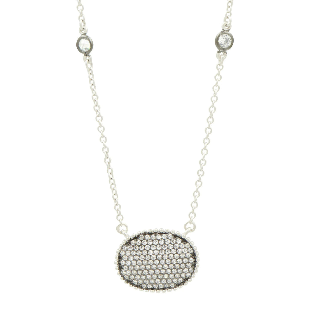Signature Pav Oval Disc Pendant - FREIDA ROTHMAN