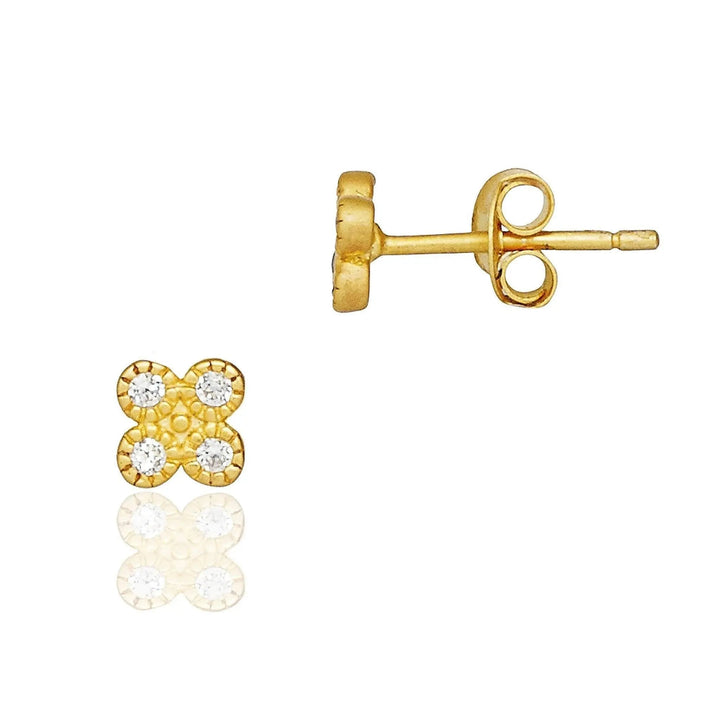 Tiny Clover Stud Earring - FREIDA ROTHMAN