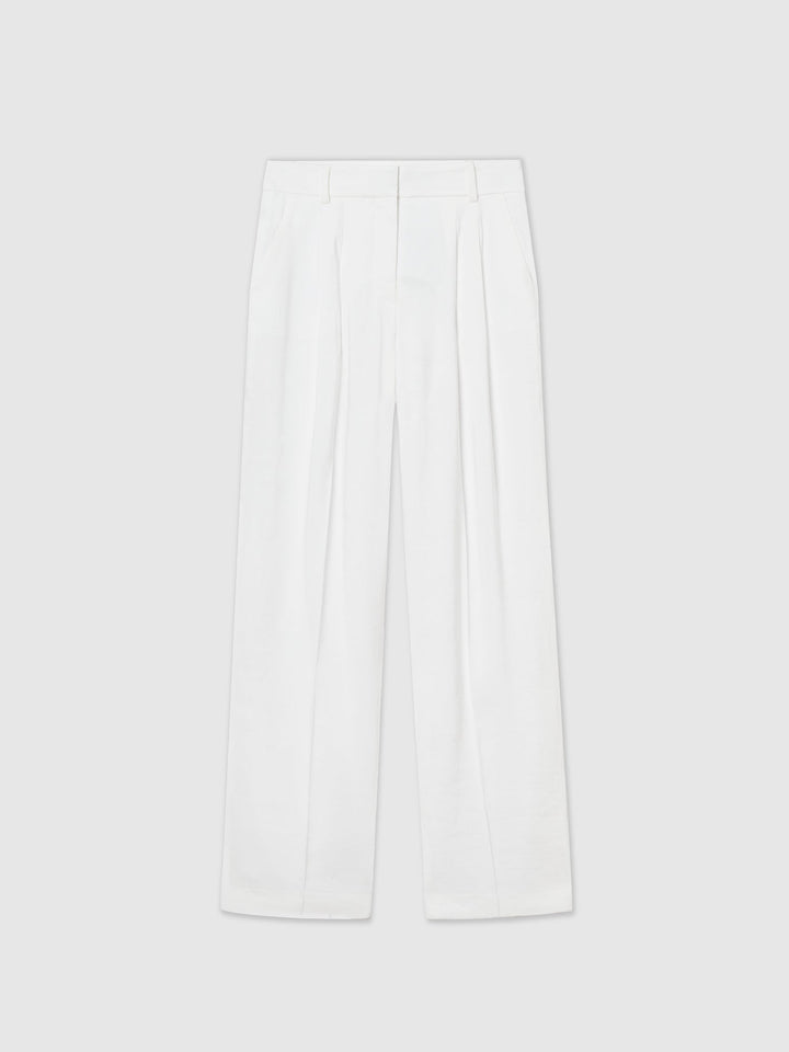 Pleated linen pant