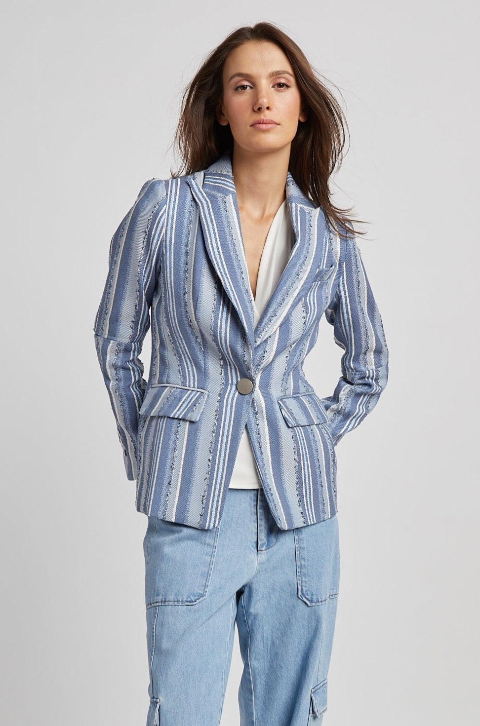 Hunter Single Breasted Jacquard Blazer