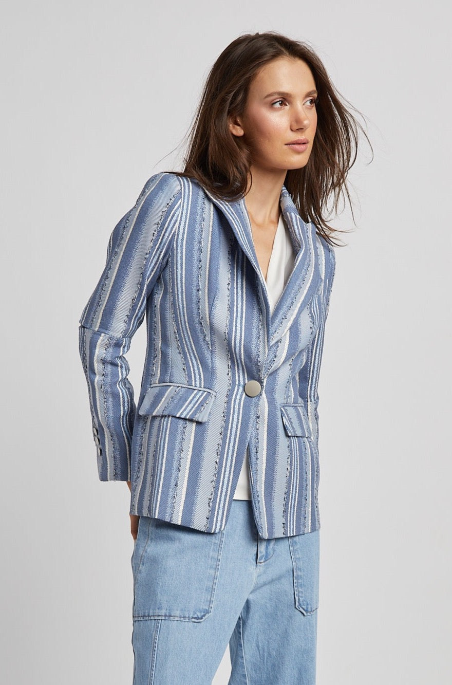 Hunter Single Breasted Jacquard Blazer