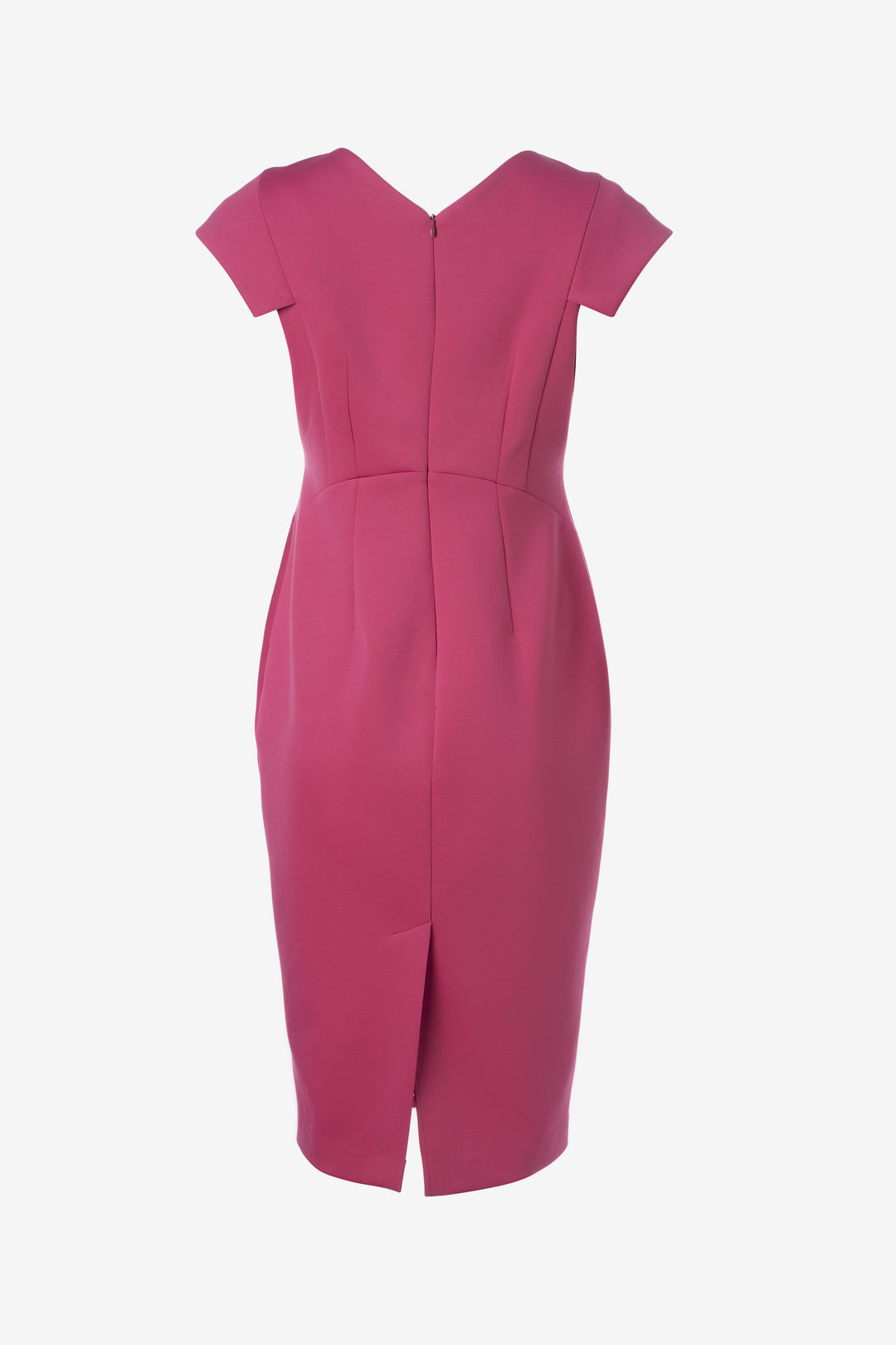 Fitted dress with cap sleeves