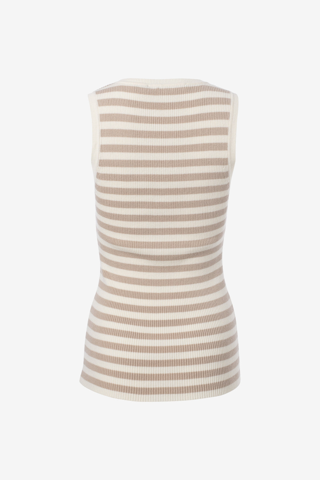 Striped sleeveless  knit top
