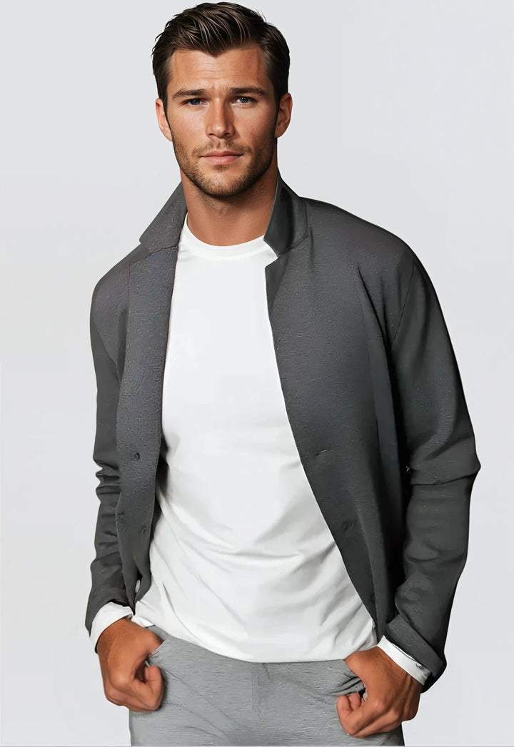 In-Flight Stretch Blazer Charcoal Gray