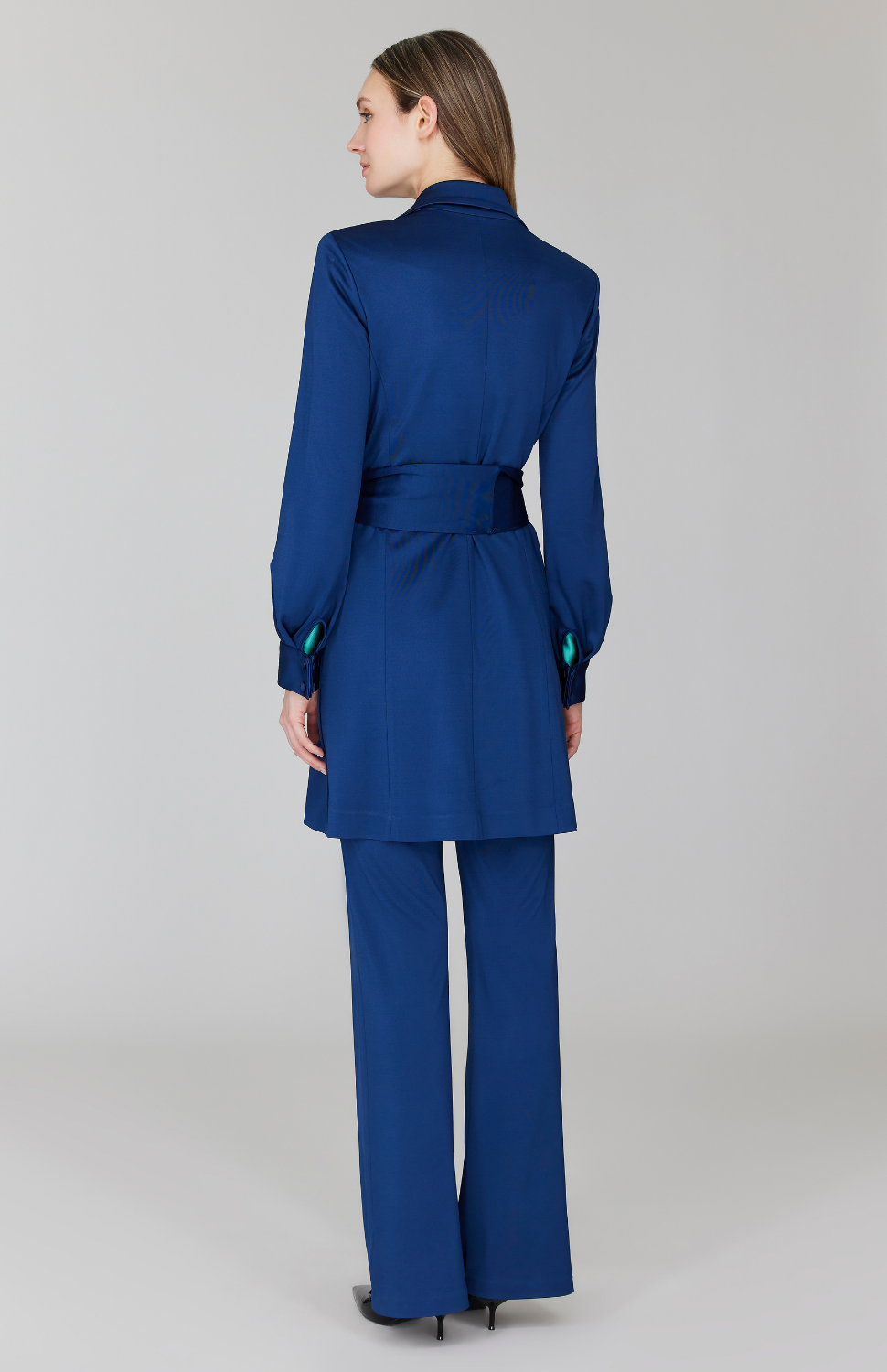 PREORDER Matte Jersey Trench Coat w/ Belt