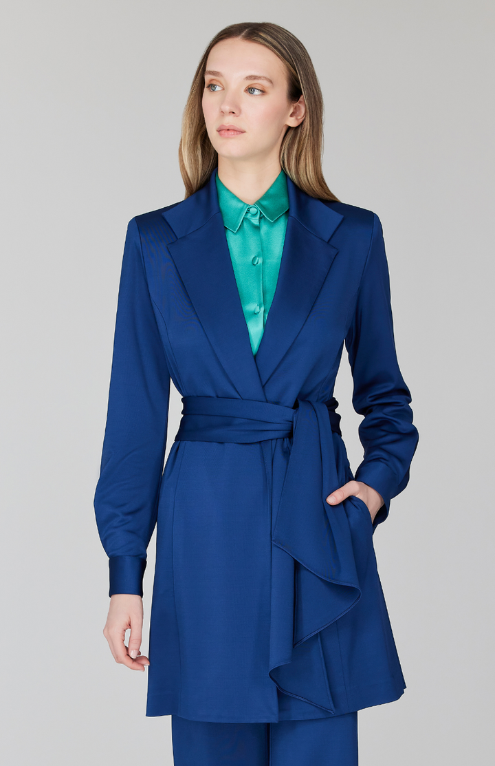 PREORDER Matte Jersey Trench Coat w/ Belt