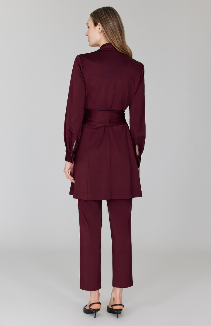 PREORDER Matte Jersey Trench Coat w/ Belt