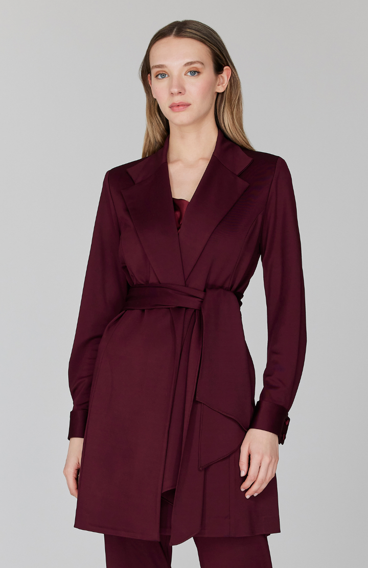 PREORDER Matte Jersey Trench Coat w/ Belt