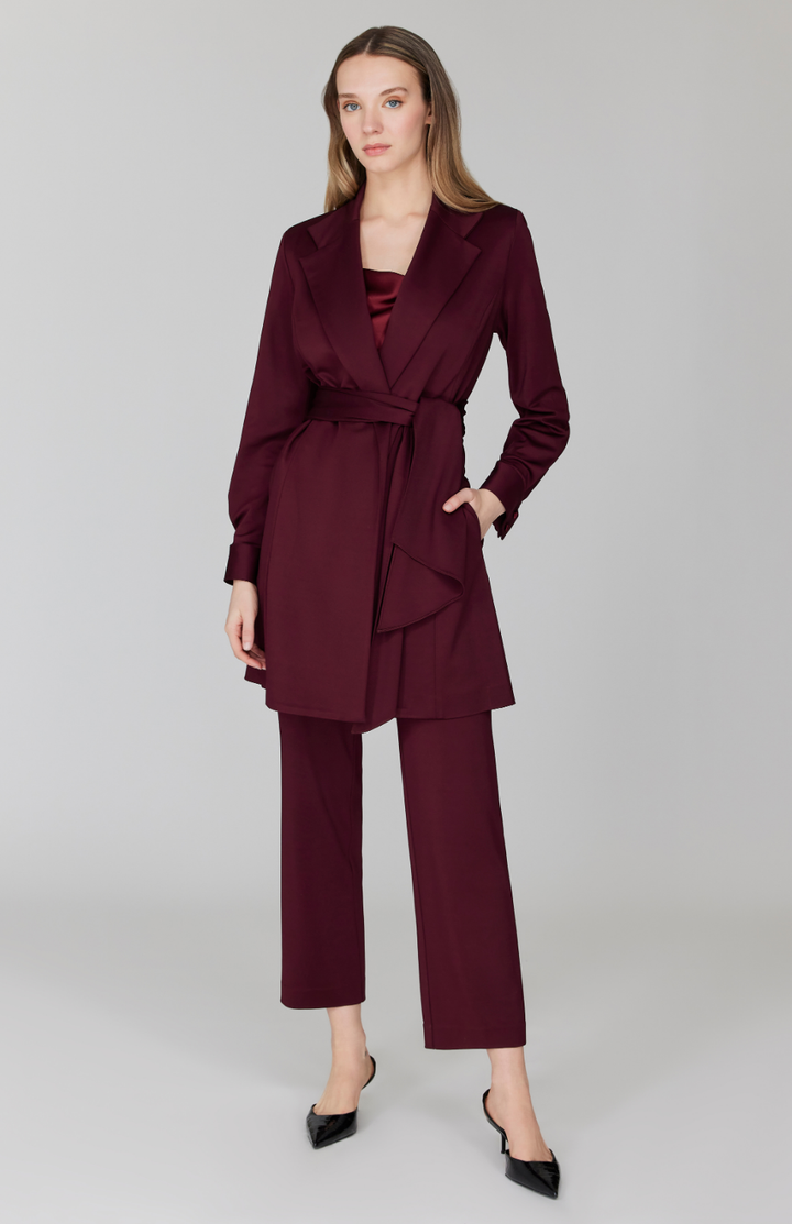 PREORDER Matte Jersey Trench Coat w/ Belt