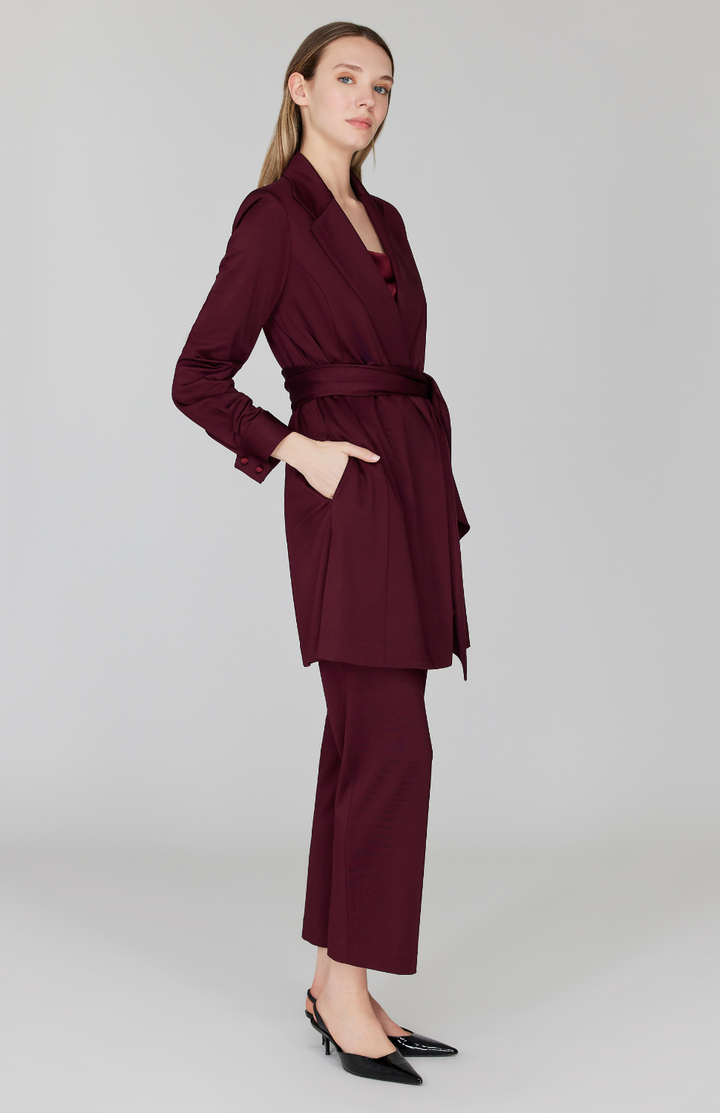 PREORDER Matte Jersey Trench Coat w/ Belt