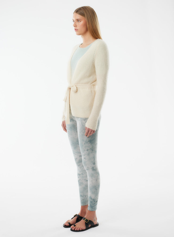 Ultra Soft Laser Cut Cardigan With Self Tie - CARDIGAN - Majestic Filatures North America