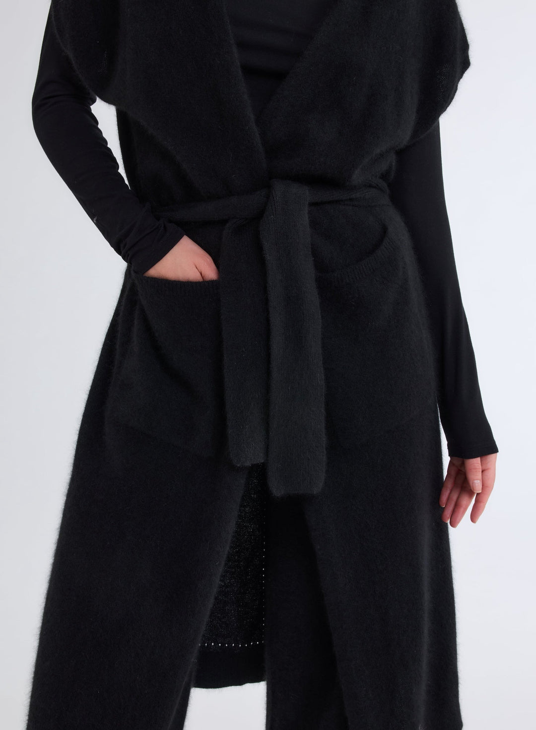 Ultra Soft Three Quarter Length Laser Cut Vest - Cap Sleeve - Majestic Filatures North America