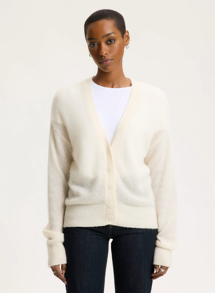 Cashmere Silk V-Neck Cardigan