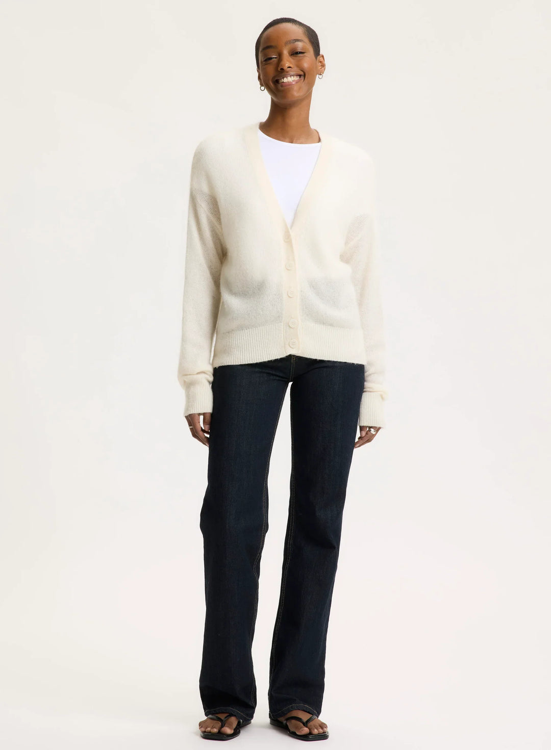 Cashmere Silk V-Neck Cardigan