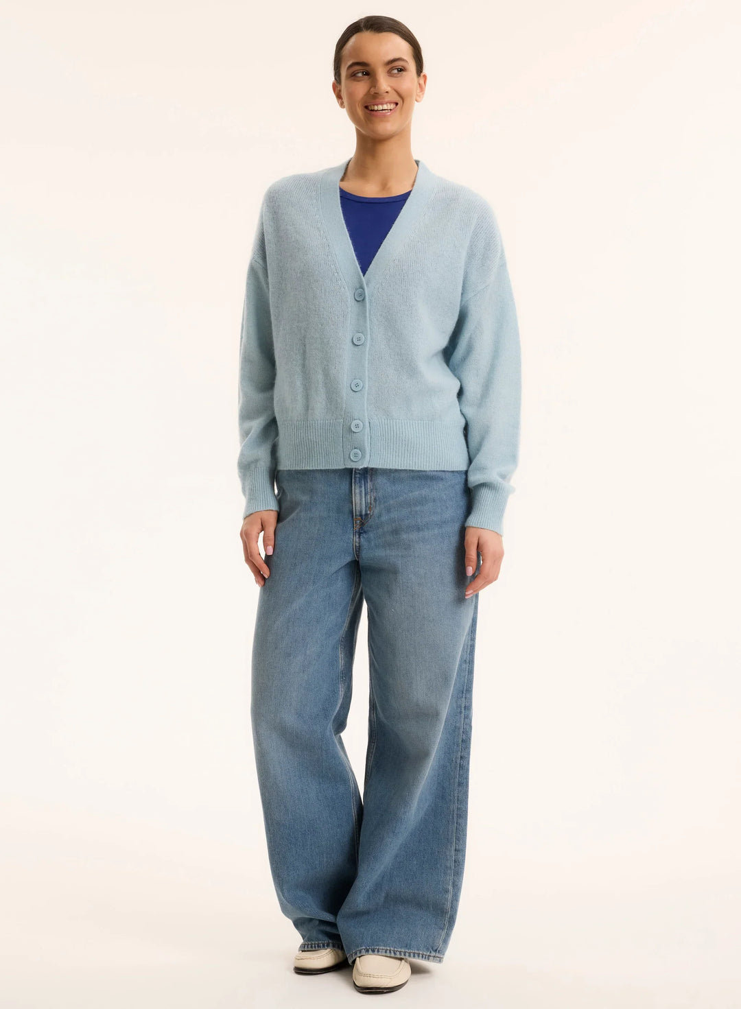 Cashmere Silk V-Neck Cardigan