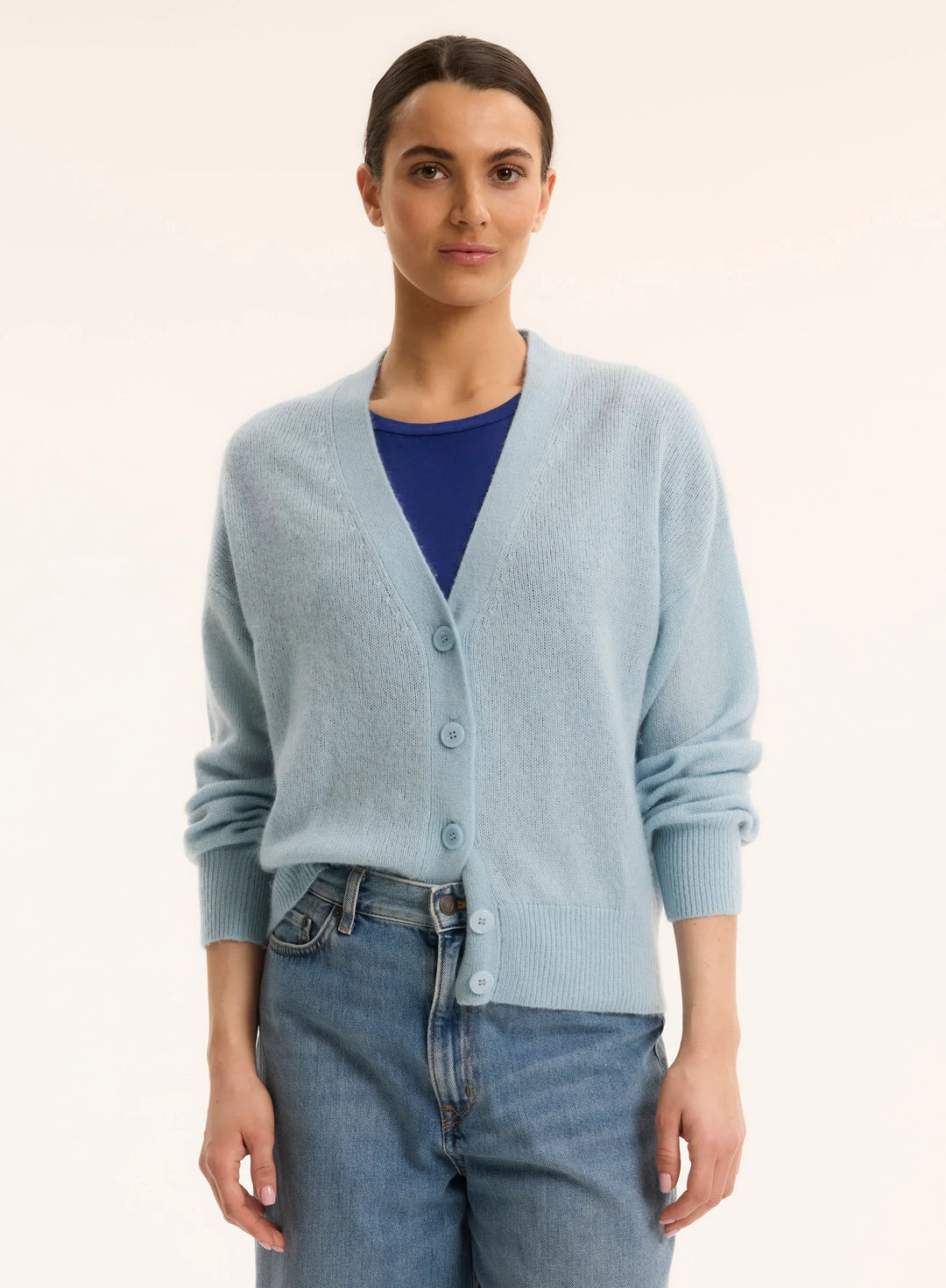 Cashmere Silk V-Neck Cardigan