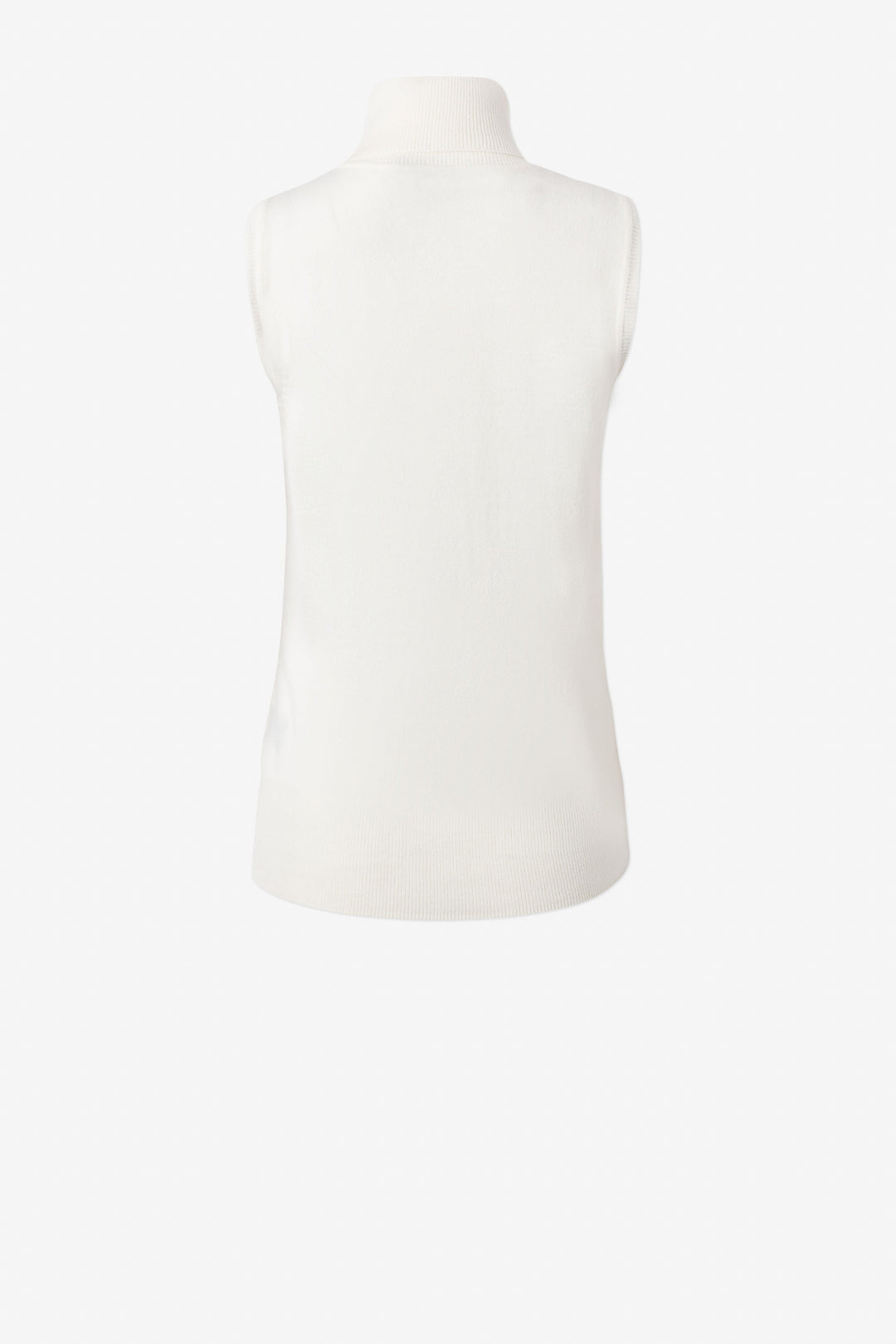 Merino blend sleeveless turtleneck