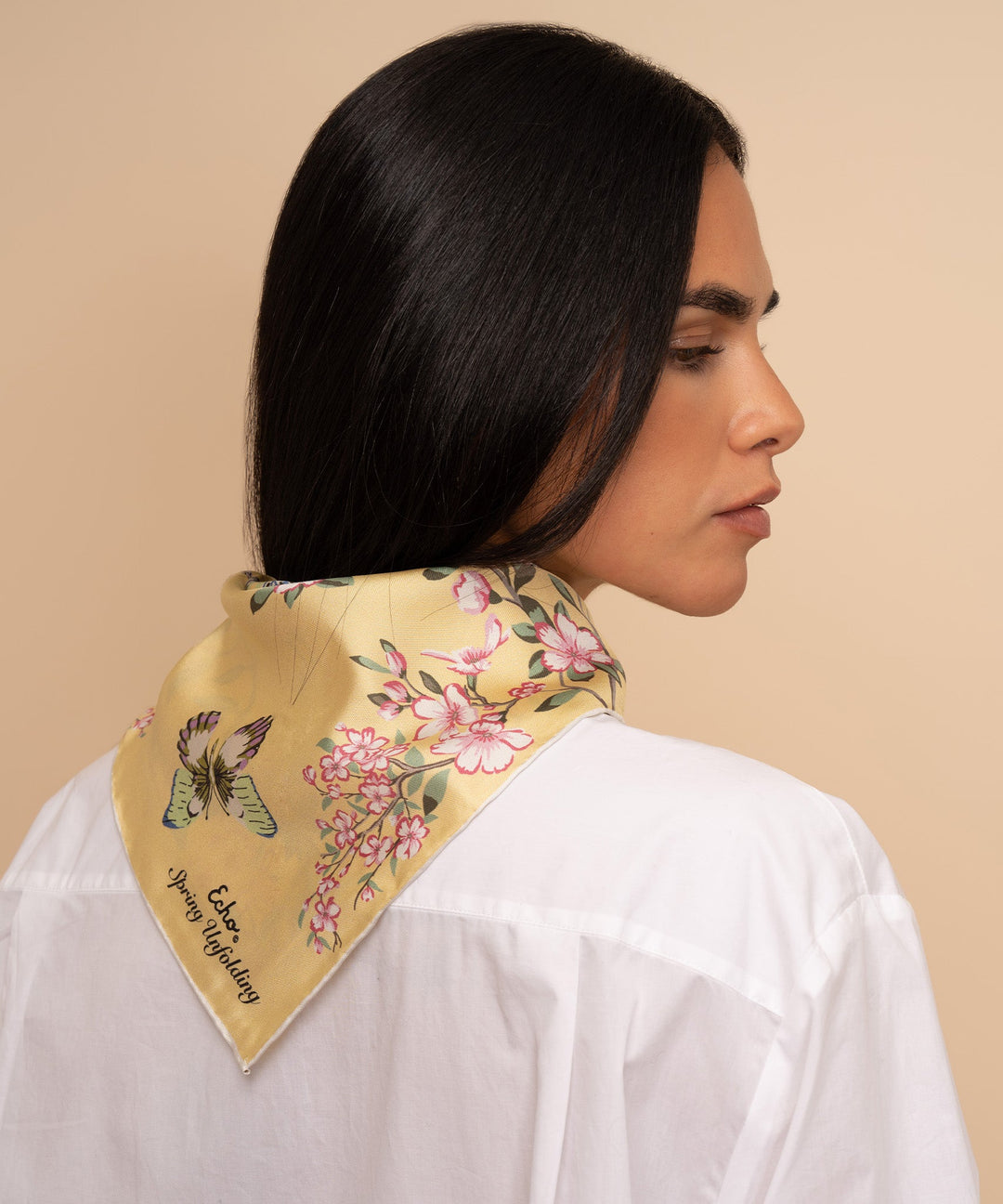 Spring Unfolding 23" Silk Bandana