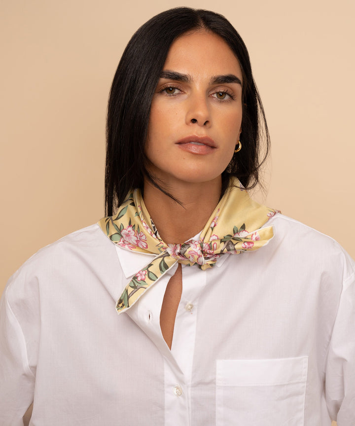 Spring Unfolding 23" Silk Bandana