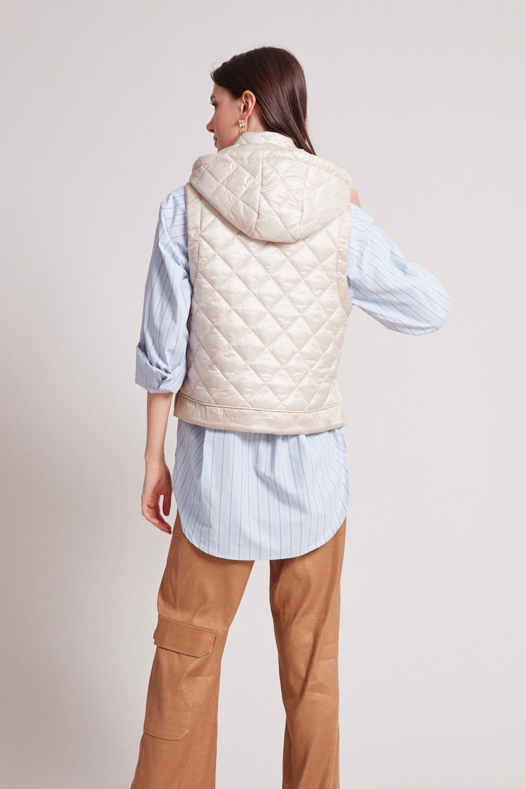 Talia quilted gilet w/ removable hood