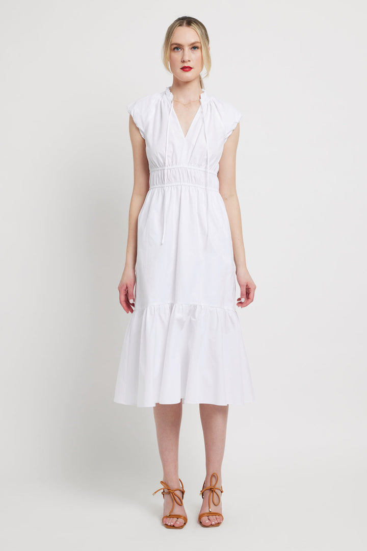 Odette Dress - White Poplin