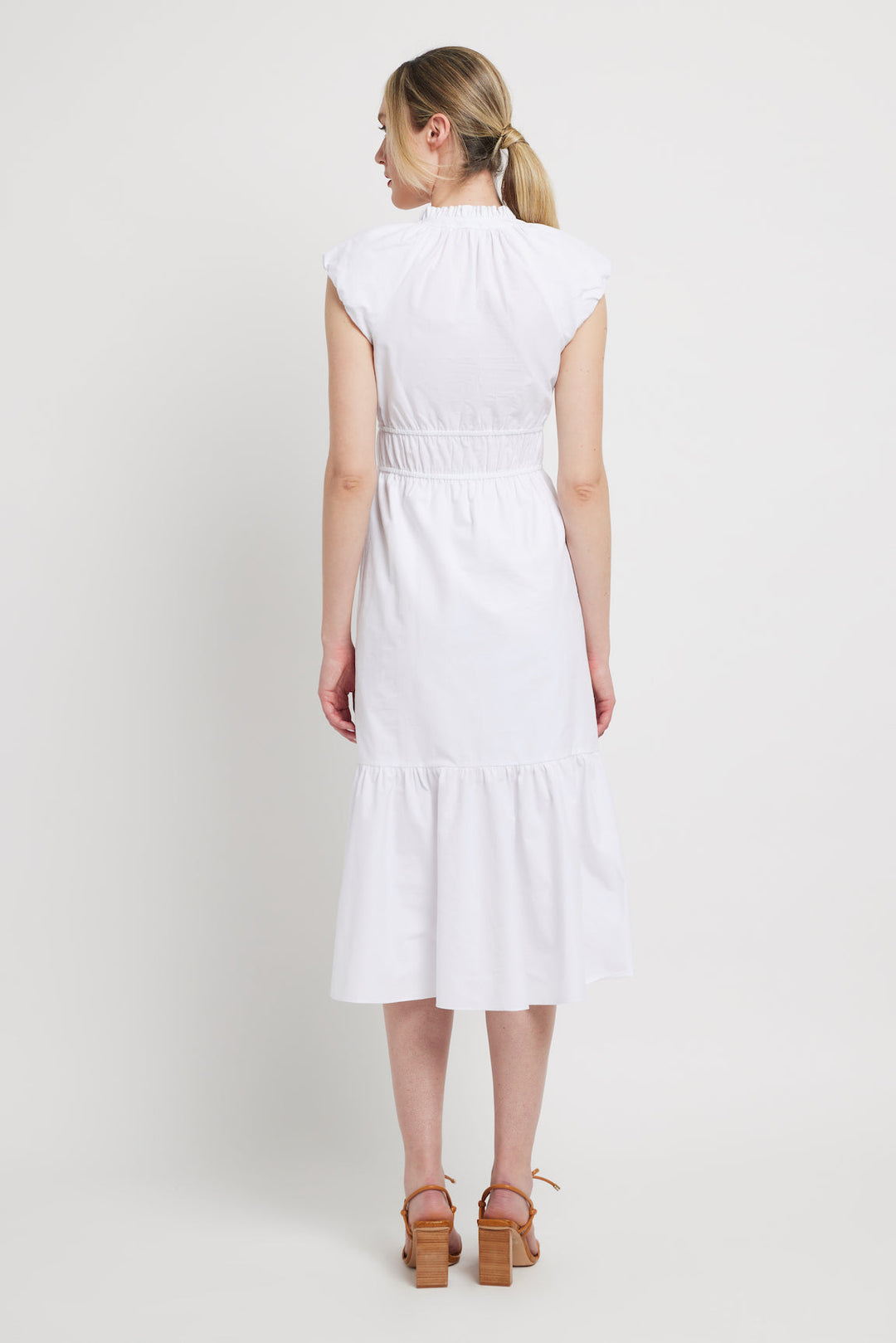 Odette Dress - White Poplin