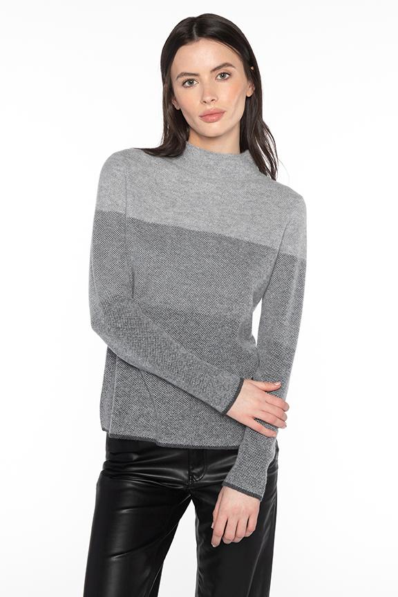 Plaited Honeycomb Wide Stripe Pullover