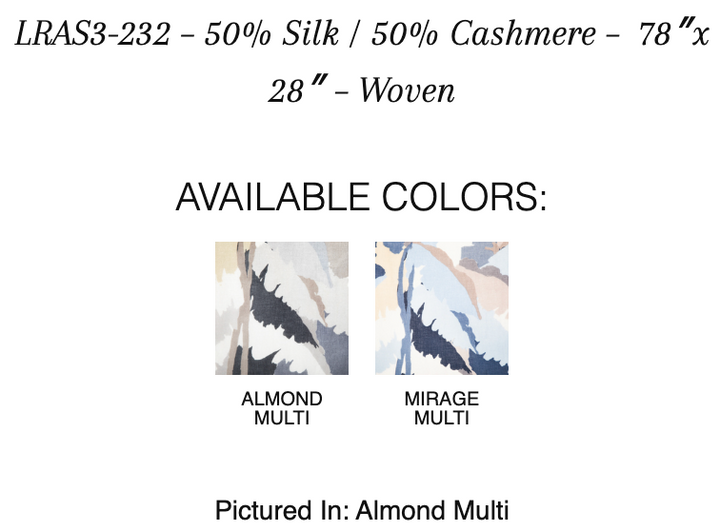 Abstract Leaves Print Scarf