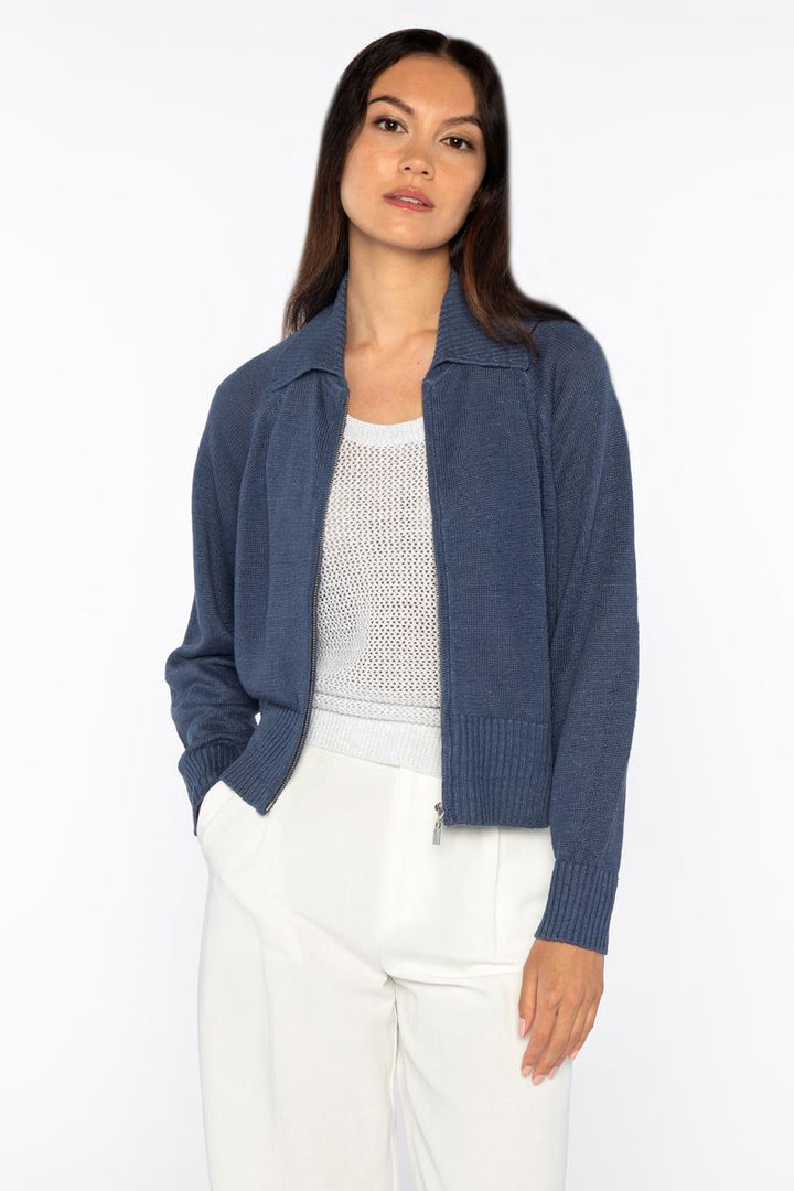 Crop Zip Cardigan