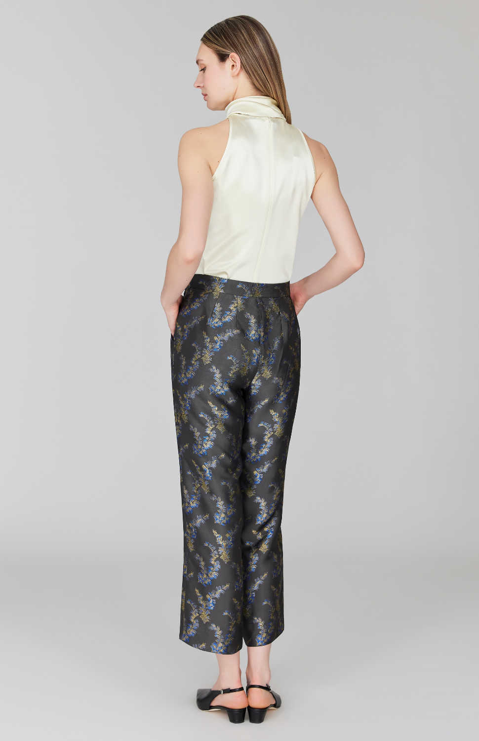 PREORDER Feather Jacquard Straight Leg Pant