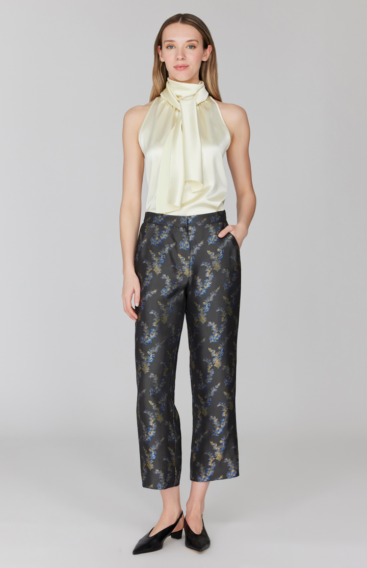 PREORDER Feather Jacquard Straight Leg Pant
