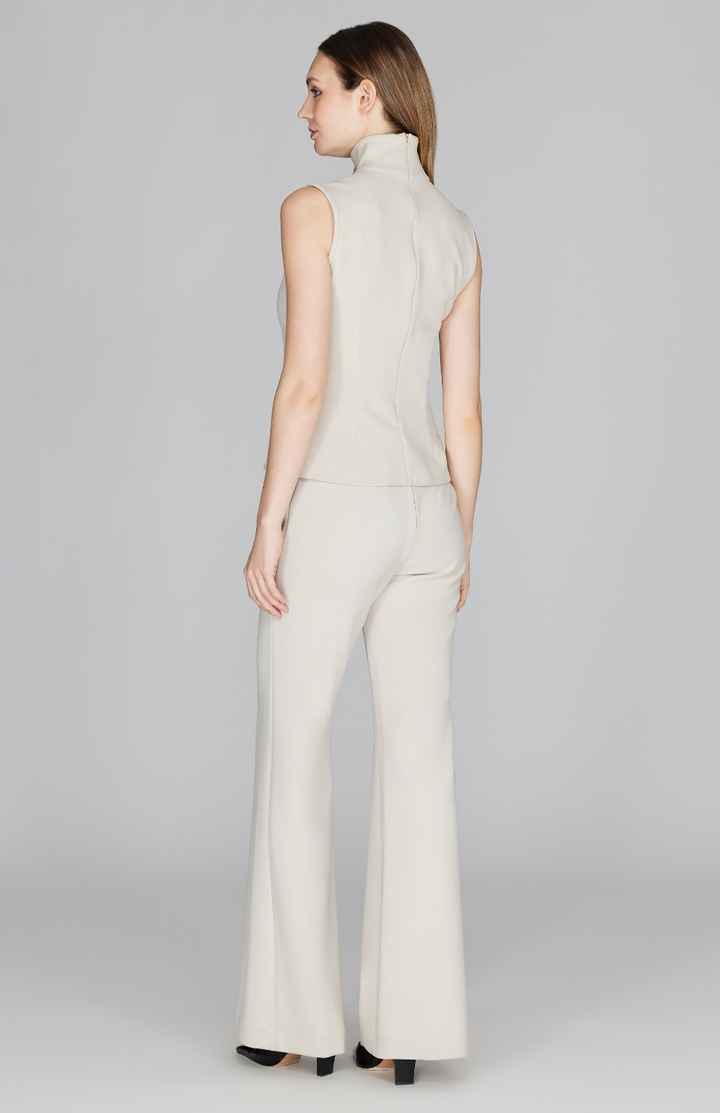 Double Face Flare Pant w/Back Zip