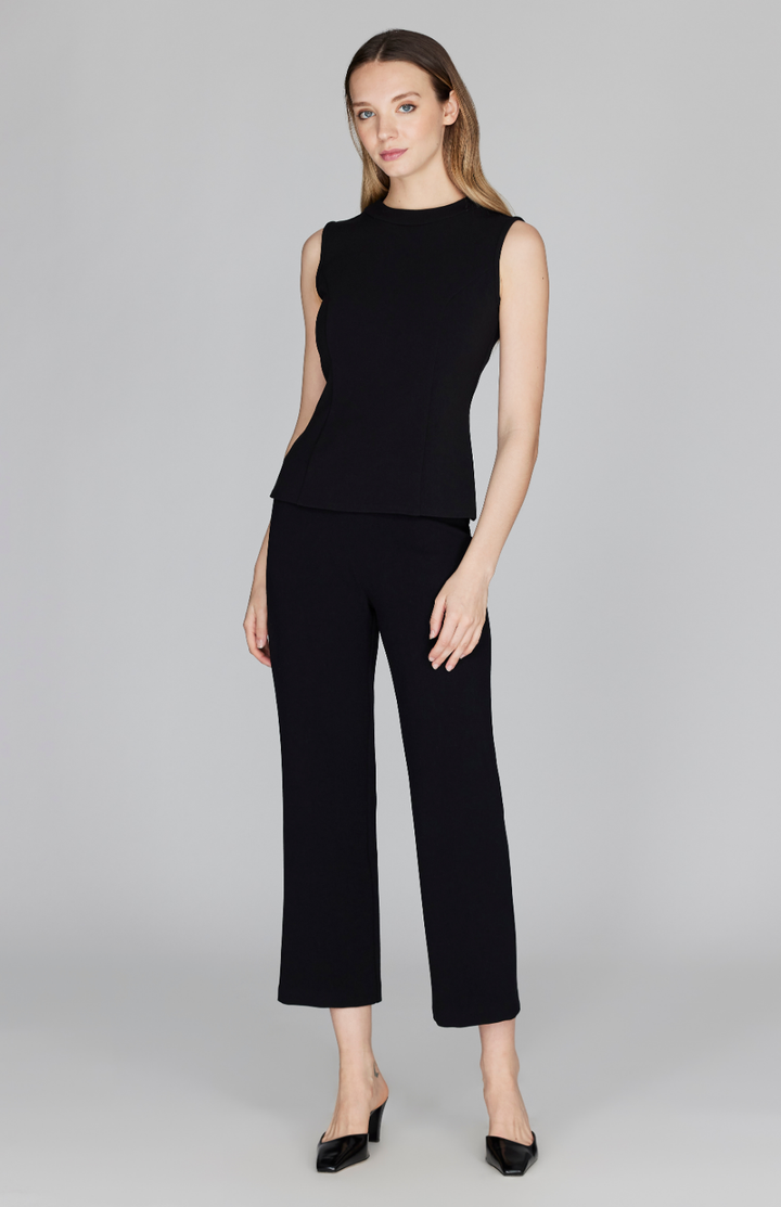 Double Face Straight Leg Pant w/ Back Zip