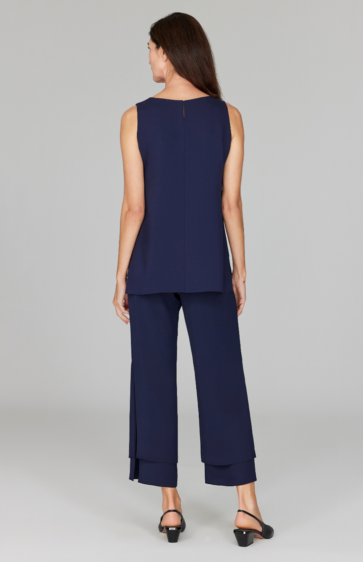 Lustrous Crepe Double Layer Pant