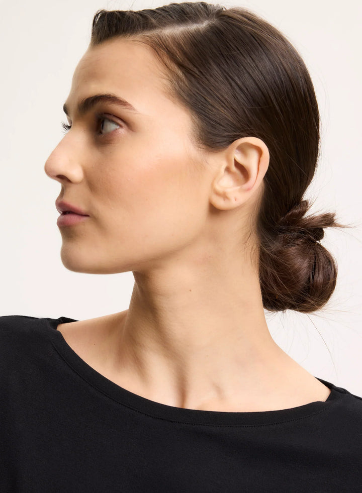 Soft Touch Relaxed 3/4 Sleeve Boatneck T-Shirt