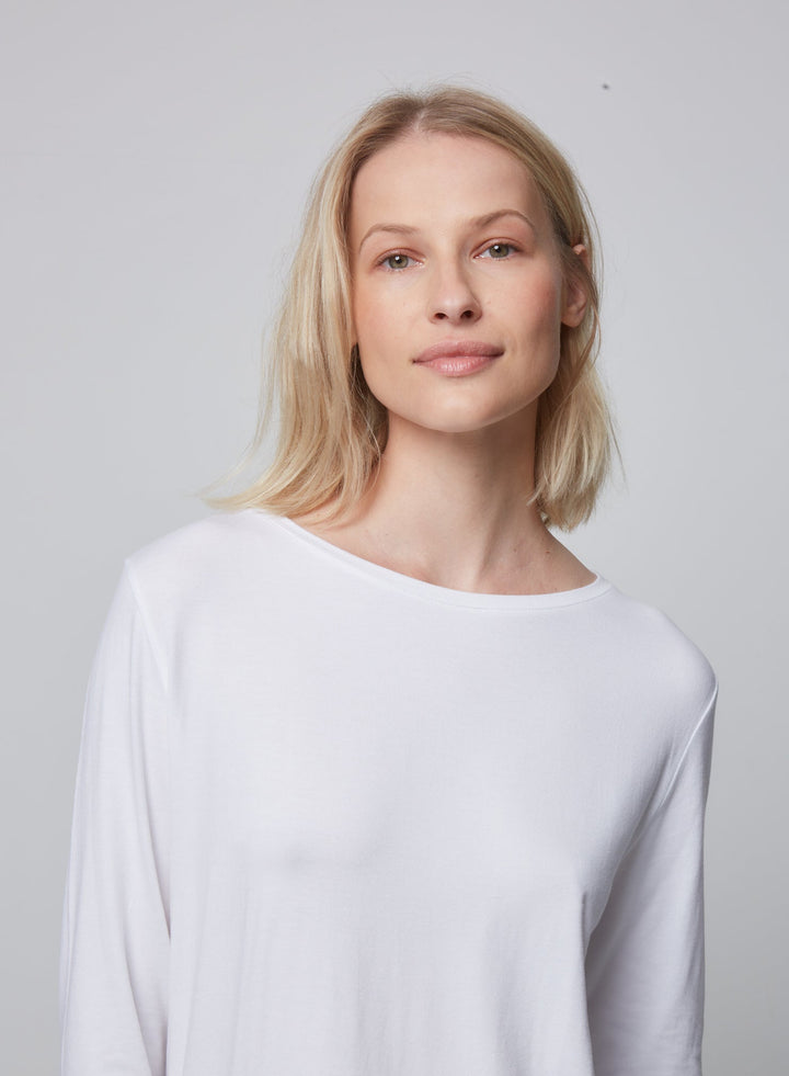 Soft Touch Relaxed 3/4 Sleeve Boatneck T-Shirt - BOATNECK 3/4 SLV - Majestic Filatures North America