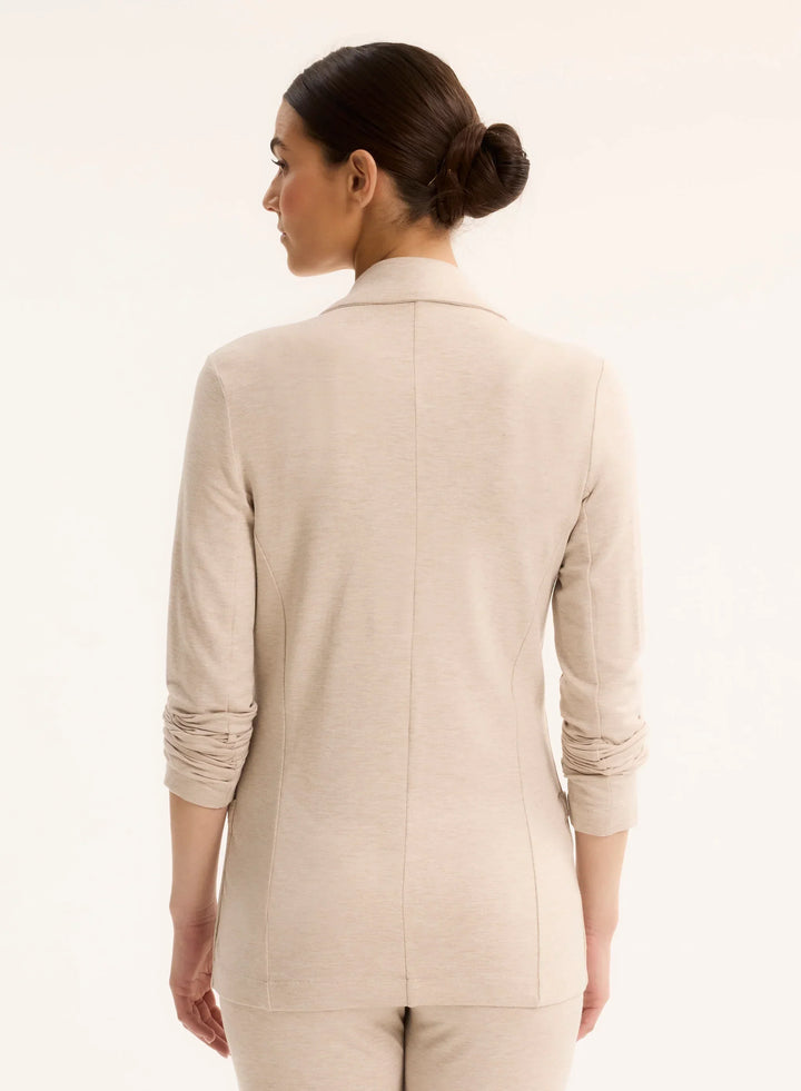 French Terry Looped One-Button Blazer