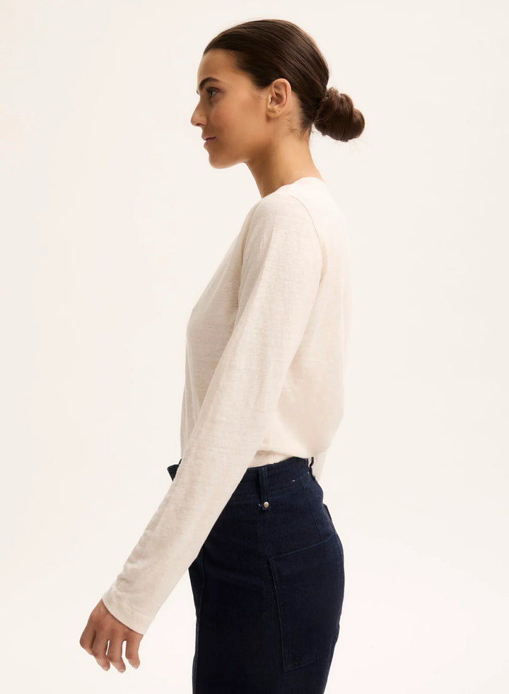 Stretch Linen V-Neck Cardigan