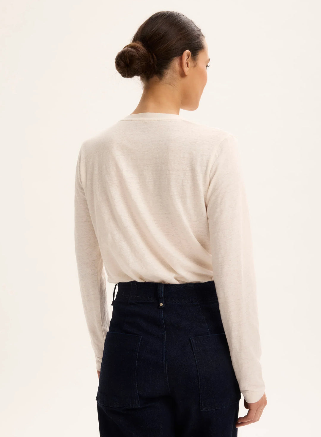 Stretch Linen V-Neck Cardigan