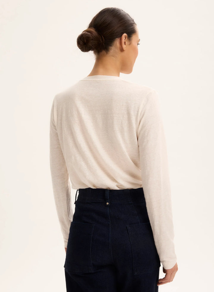 Stretch Linen V-Neck Cardigan