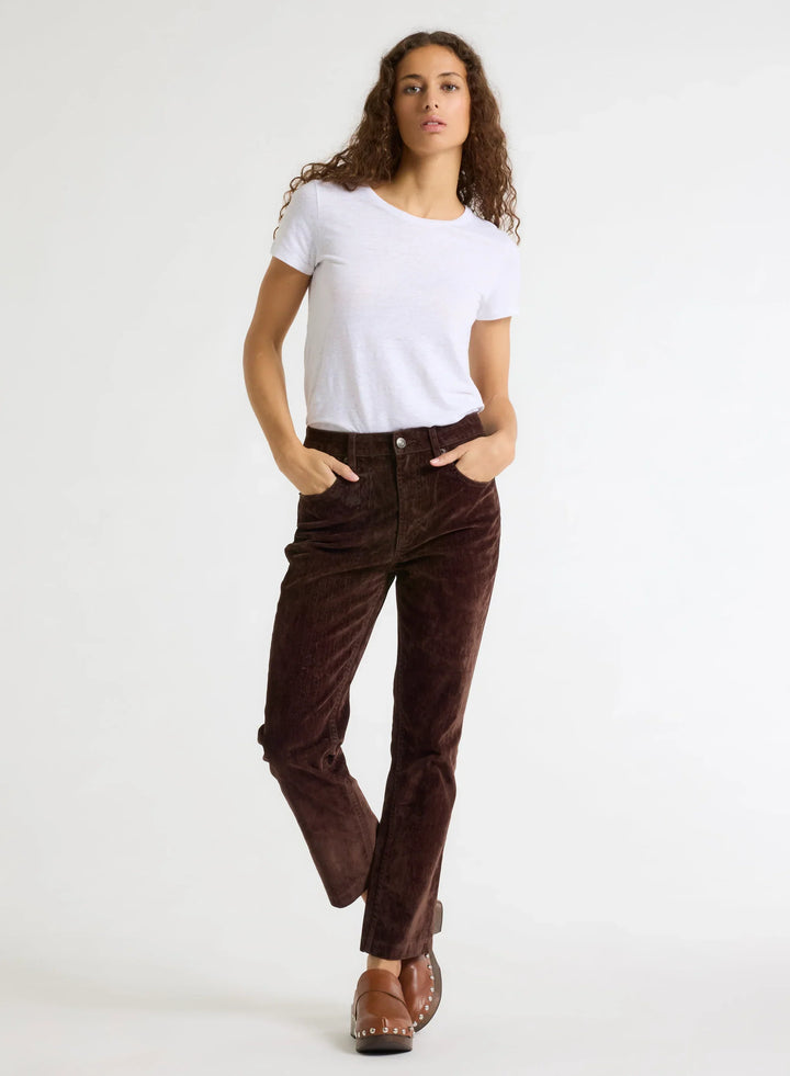 Stretch Linen Short Sleeve Crewneck T-Shirt