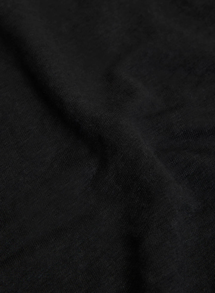 Stretch Linen Short Sleeve Crewneck T-Shirt